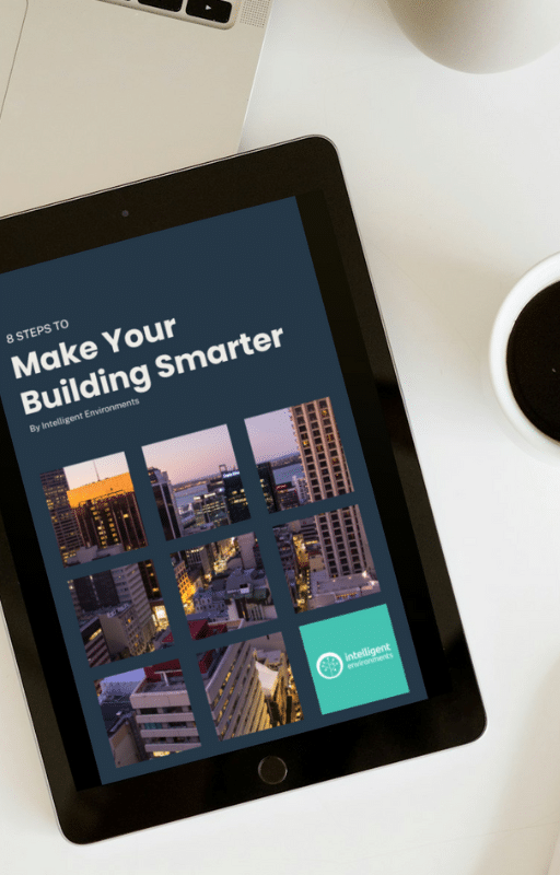 ebook cover - Free Guide: 8 Steps to Make Your Building Smarter in 2024